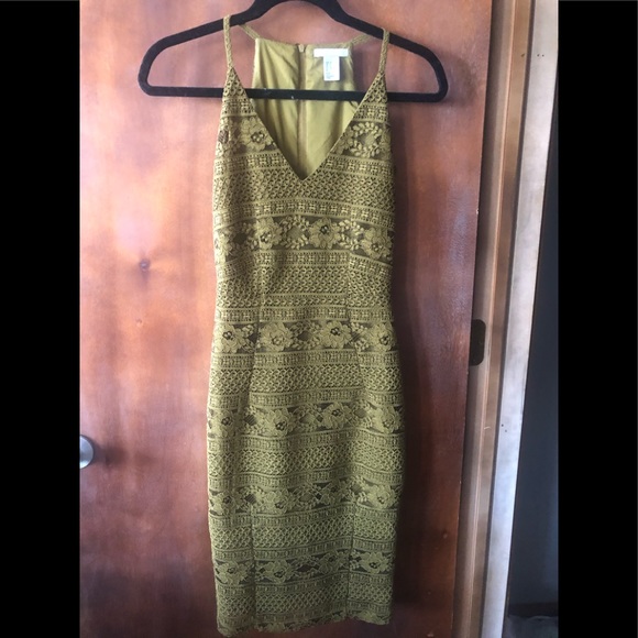 green lace dress h&m | Dresses | Mustard Midi MIDI LENGTH
